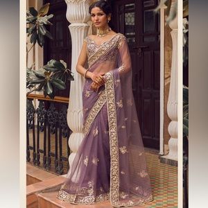 Lashkaraa Dusty Purple Saree